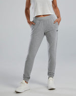 UltraSoft Women's Midweight Terry A.M. Joggers - Solid / Light Heather Grey