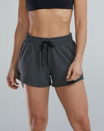 UltraSoft Women's Midweight Terry A.M. Shorts - Solid / Charcoal Heather