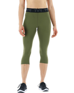 Base Kinetic™ Women's Mid-Rise Logo 18" Leggings - Solid / Olive Night