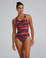 Durafast Lite® Women's Maxfit Swimsuit - Technowave / Red
