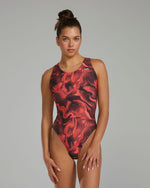 Durafast Elite® Women's Maxfit Swimsuit - Waveform / Red