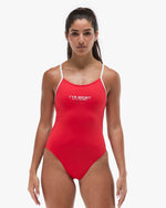 TYR x Katie Ledecky Women's Durafast Elite® Cutoutfit Swimsuit - Red/White