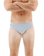 Durafast One® Men's Brief Swimsuit - Lapped / Grey