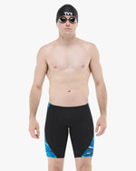 Men's Durafast Elite® Blade Splice Jammer - Olea / Blue & Green