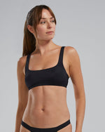 Women's Kelly Square Neck Top - Solid / Black