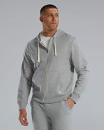 UltraSoft Men's Heavyweight Terry Full-Zip Hoodie - Solid / Light Heather