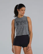 Airtec™ Women's Cropped Tank - Heather Grey
