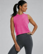 Women's Triblend Cropped Tank - Pink