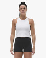 Women's Ribbed Tank - White