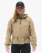 Women's Full Zip Windbreaker - Khaki