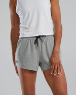 UltraSoft Women's Midweight Terry A.M. Shorts - Solid / Light Heather Grey