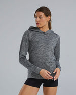 SLS Women's Tech Performance Hoodie - Solid / Heather Grey