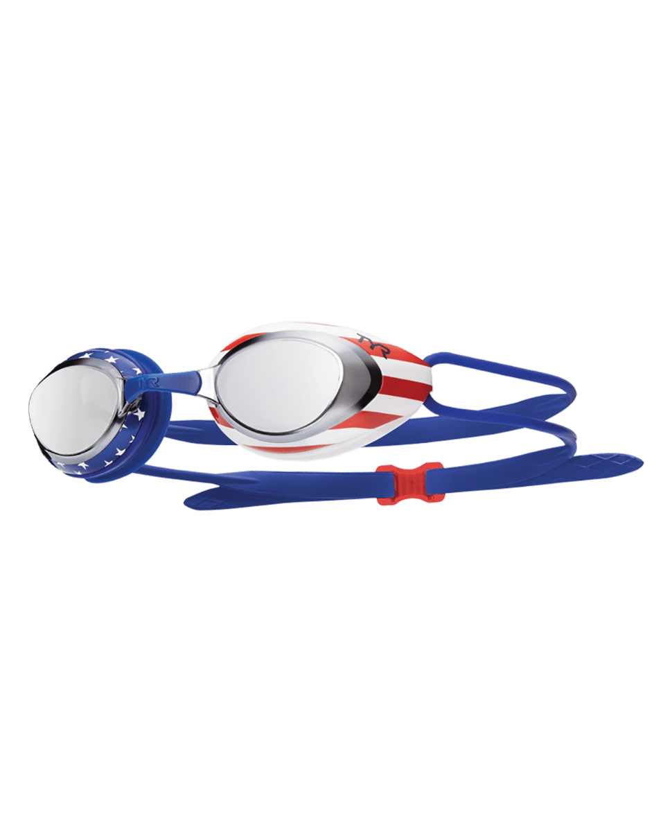 TYR Blackhawk Racing Mirrored Goggle Red/Navy (642) / ALL