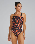 Durafast Elite® Women's Diamondfit Swimsuit - Triadic / Orange