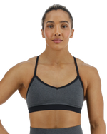 Base Kinetic™ Women's V-Neck Sports Bra - Solid / Charcoal Heather