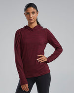 SLS Women's Tech Performance Hoodie - Solid / Windsor Wine Heather