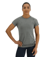 ClimaDry™ Women's Raglan Tee - Solid / Medium Grey Heather