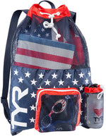 40L Big Mesh Mummy Backpack - Red & Navy