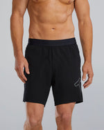 Hydrosphere™ Men's Lined 7" Unbroken Big Logo Shorts - Solid