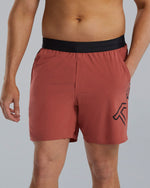 Hydrosphere™ Men's Unlined 7" Unbroken Big Logo Shorts - Solid / Maroon