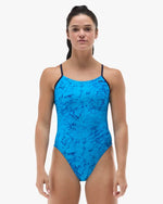 Women's Durafast Elite® Cutoutfit Swimsuit - Zephyr / Light Blue & Navy