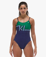 TYR x Katie Ledecky Women's Durafast Elite® Cutoutfit Swimsuit - Navy & Green