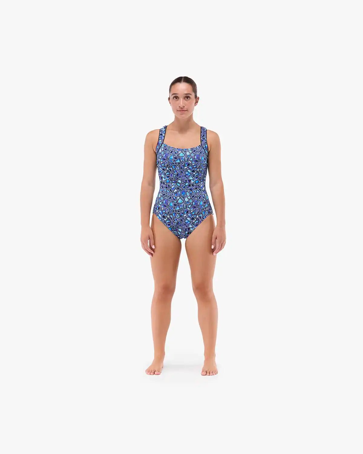 Women's Durafast Elite® Square Neck Controlfit Swimsuit - Zellari Women's Durafast Elite® Square Neck Controlfit Swimsuit - Zellari