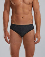 Durafast Elite® Men's Brief Swimsuit - Lapped / Black