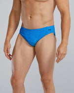 Durafast Elite® Men's Brief Swimsuit - Lapped / Bright Blue