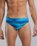 Men's Brief SwimsuitDurafast Lite - Technowave / Blue & Green