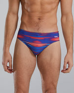 Men's Brief SwimsuitDurafast Lite - Technowave / Red, White, & Blue