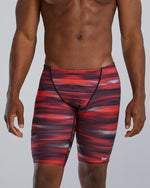 Durafast Lite® Men's Blade Splice Jammer Swimsuit - Technowave / Red