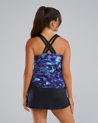 Women's Durafast Elite Square Neck Tankini - Fractal