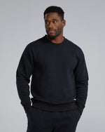 Unisex Ultrasoft Heavyweight Terry Crew - Black