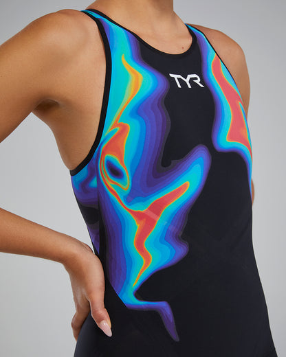 Women's Venzo Open Back Swimsuit - Infrared