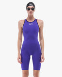 Women's Venzo Open Back Tech Suit - Solid - Non PFAS / Purple
