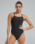 Durafast Elite® Women's Diamondfit Swimsuit - Lapped / Black