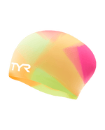 Youth Long Hair Silicone Swim Cap -Tie Dye