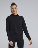 Waffle Cropped Pullover